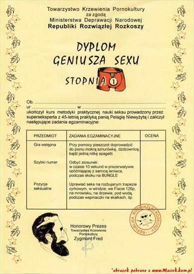 Śmieszne dyplomy - geniusz_sexu.jpg