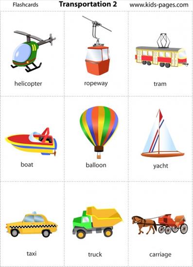 język angielski dzieci karty pracy - Transportation 2.jpg
