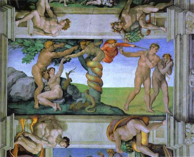 michelangelo - Michelangelo - The Fall of Man and the Expulsion from the Garden of Eden.JPG