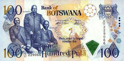 Wzory banknotów - polecam dla kolekcjonerów - Botswana - pula.JPG
