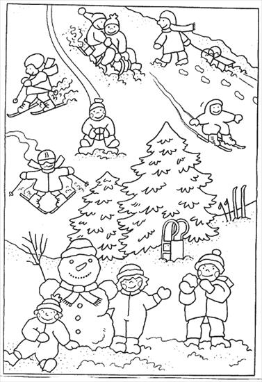 Zimowe zabawy dzieci - zimowe zabawy dzieci - kolorowanka 68.gif