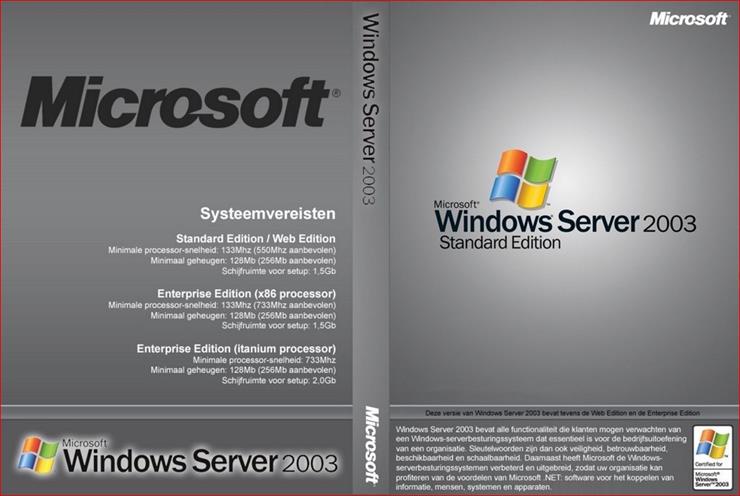 OKŁADKI DVD PROGRAMY - Windows Server 2003 Standard Edition.jpg