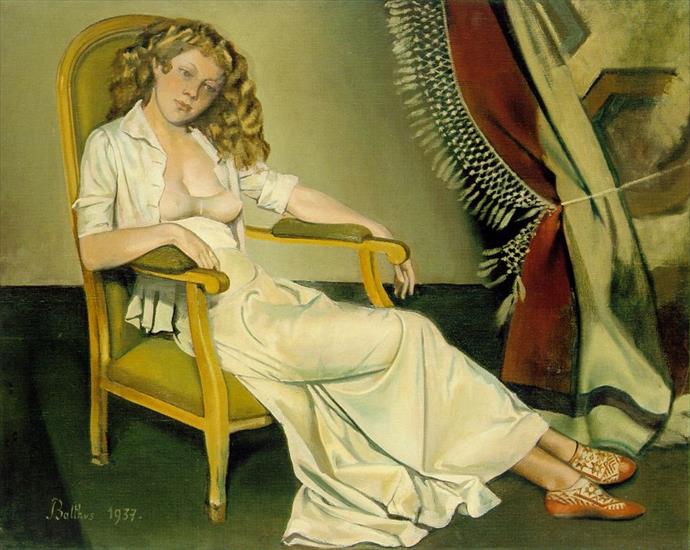Balthus Balthasar Klossowski de Rola - Balthus The white skirt 1937 Private.jpg