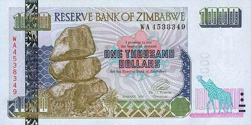  BANKNOTY  - Zimbabwe - dolar.JPG